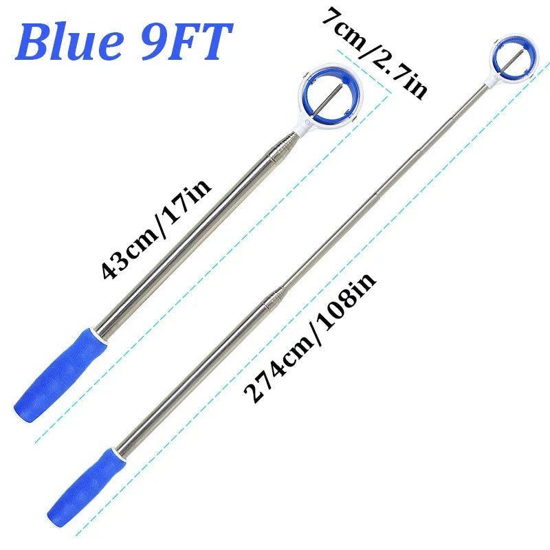 6/9/12FT Golf Ball Retriever Telescope for Water with Spring Release-Ready Head Premium Stainless Steel Ball Retriever Tool