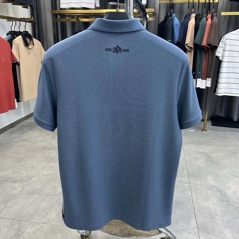 Luxury embroidered POLO Shirt Short Sleeved Men's T-shirt High Quality Clothing