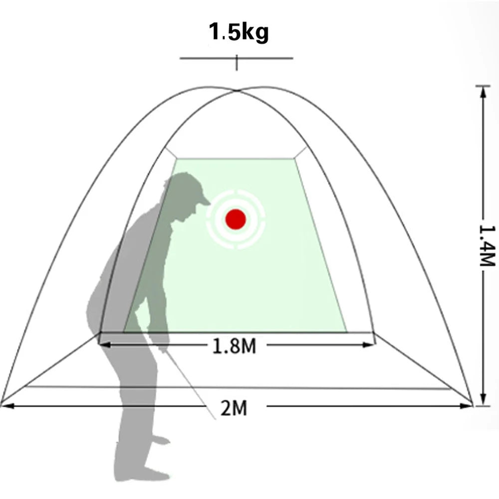 Golf Practice Net Tent Strike Cage Outdoor / Indoor Mesh Mat Golf Training Equipment