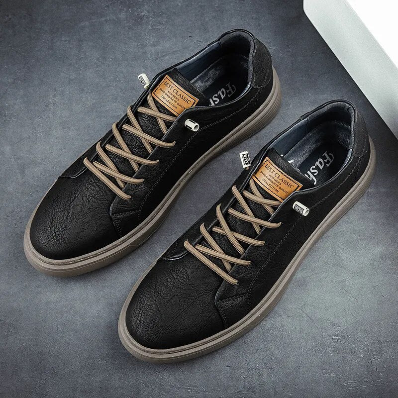 Genuine Leather Casual Shoes Men's Lace Up Oxford Shoes Outdoor Sports Shoes