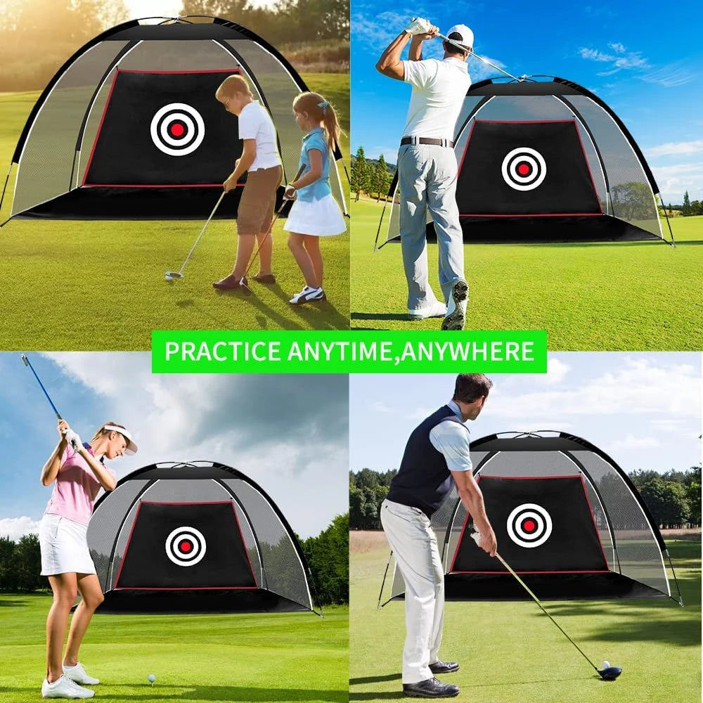 Golf Practice Net Tent Strike Cage Outdoor / Indoor Mesh Mat Golf Training Equipment