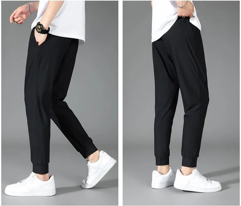 Top Quality Men's Golf Pants Summer Ice Silk Ultra Thin Elastic Golf Trousers Outdoors Male Light Soft Sports Golf Pants