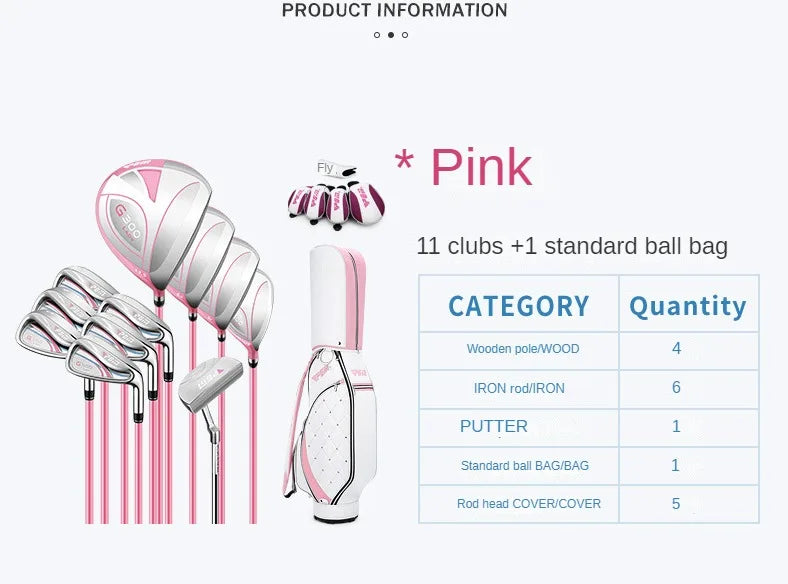 Golf Club Set G300 Right Handed Professional Women's Golf Clubs Easy To Control Light Weight