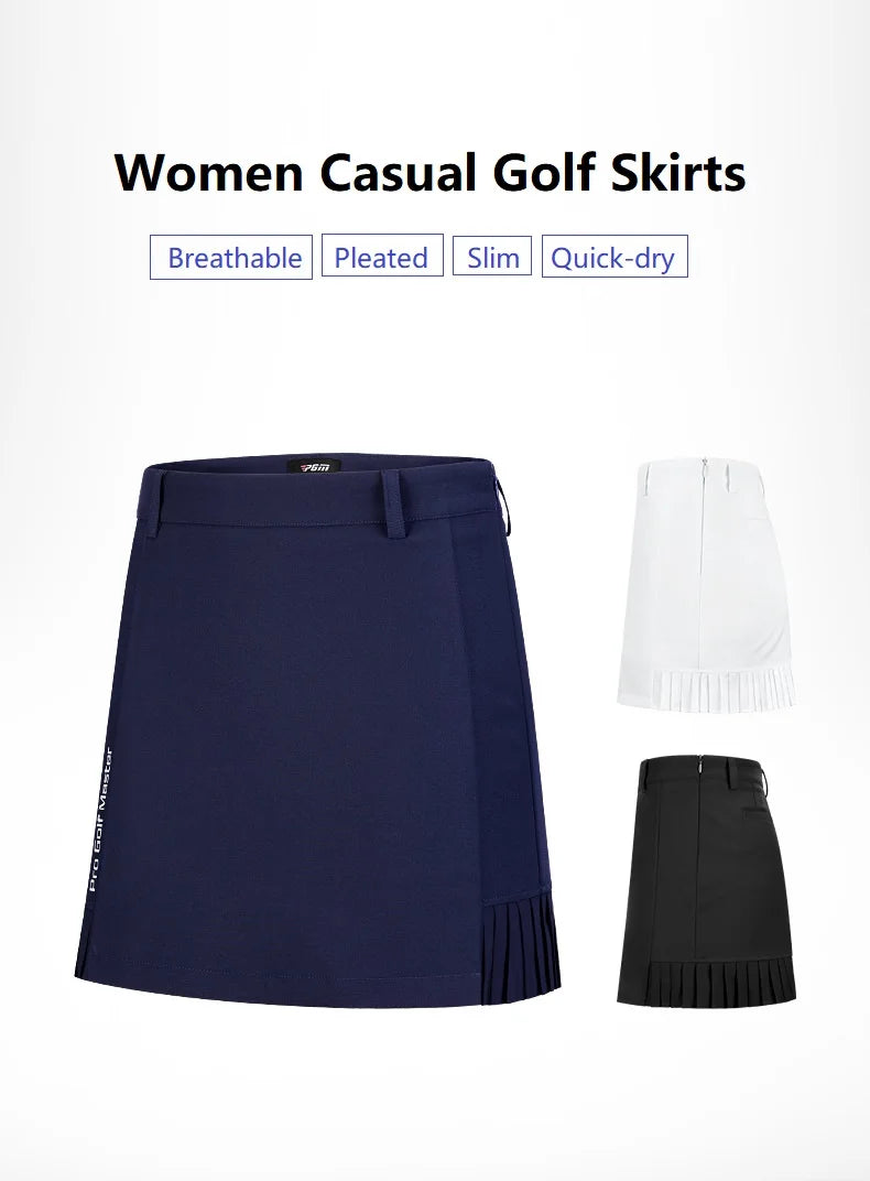 Golf Apparel Summer Women Golf Skirt Pleated Ladies Casual Fashion Sports Skort Quick Dry Shorts