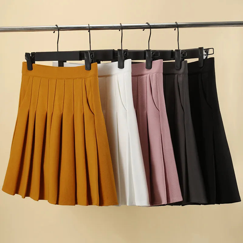 Skirt Ladies Women's High Waist Style Mini Pleated Skirt