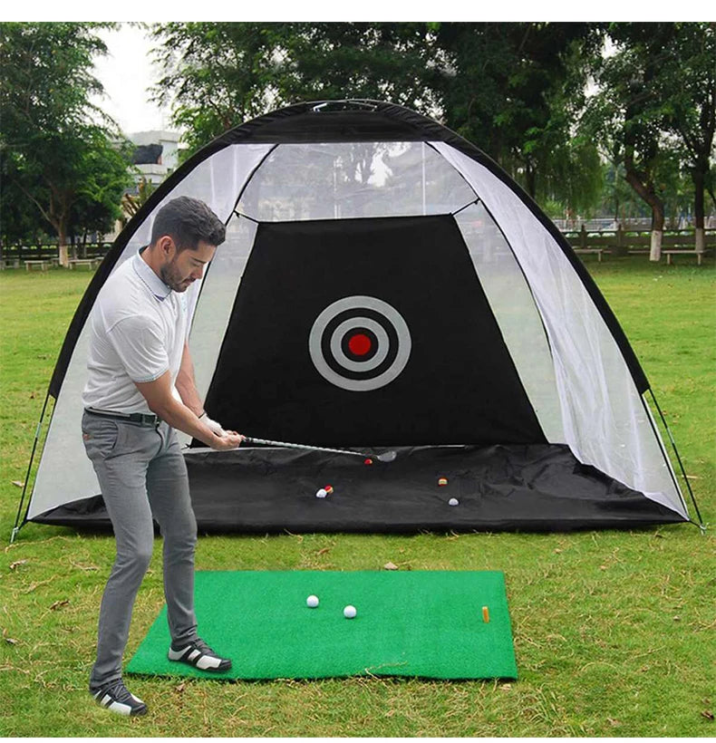 Golf Practice Net Tent Strike Cage Outdoor / Indoor Mesh Mat Golf Training Equipment