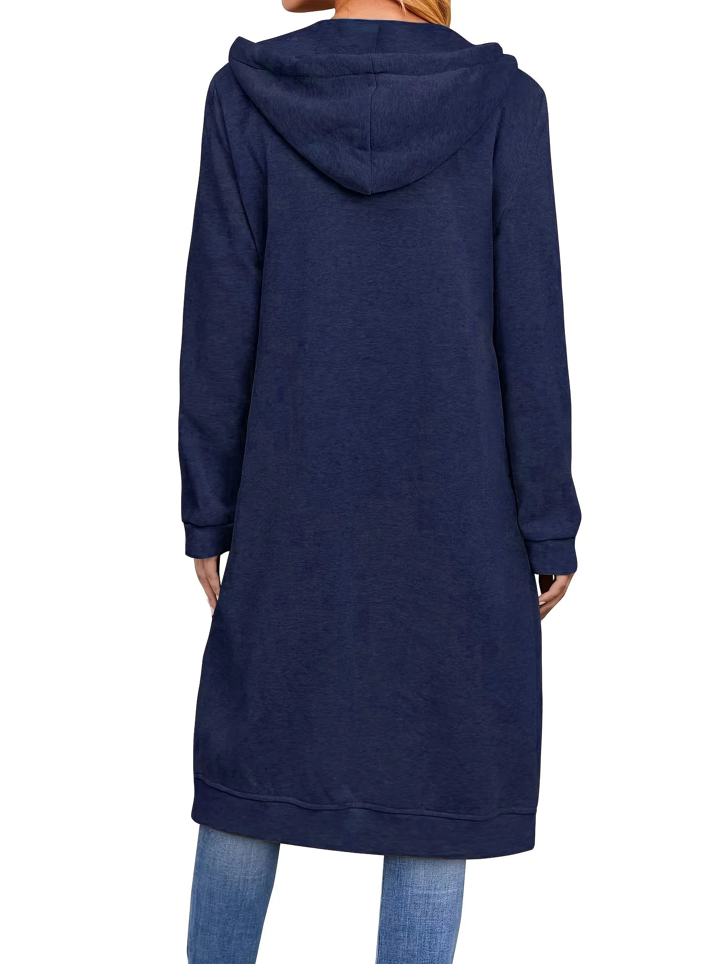 Plus Size Hoodies for Women Casual Full Zip Hoodies Comfortable Women's Long Fashionable Sweatshirts With Pockets