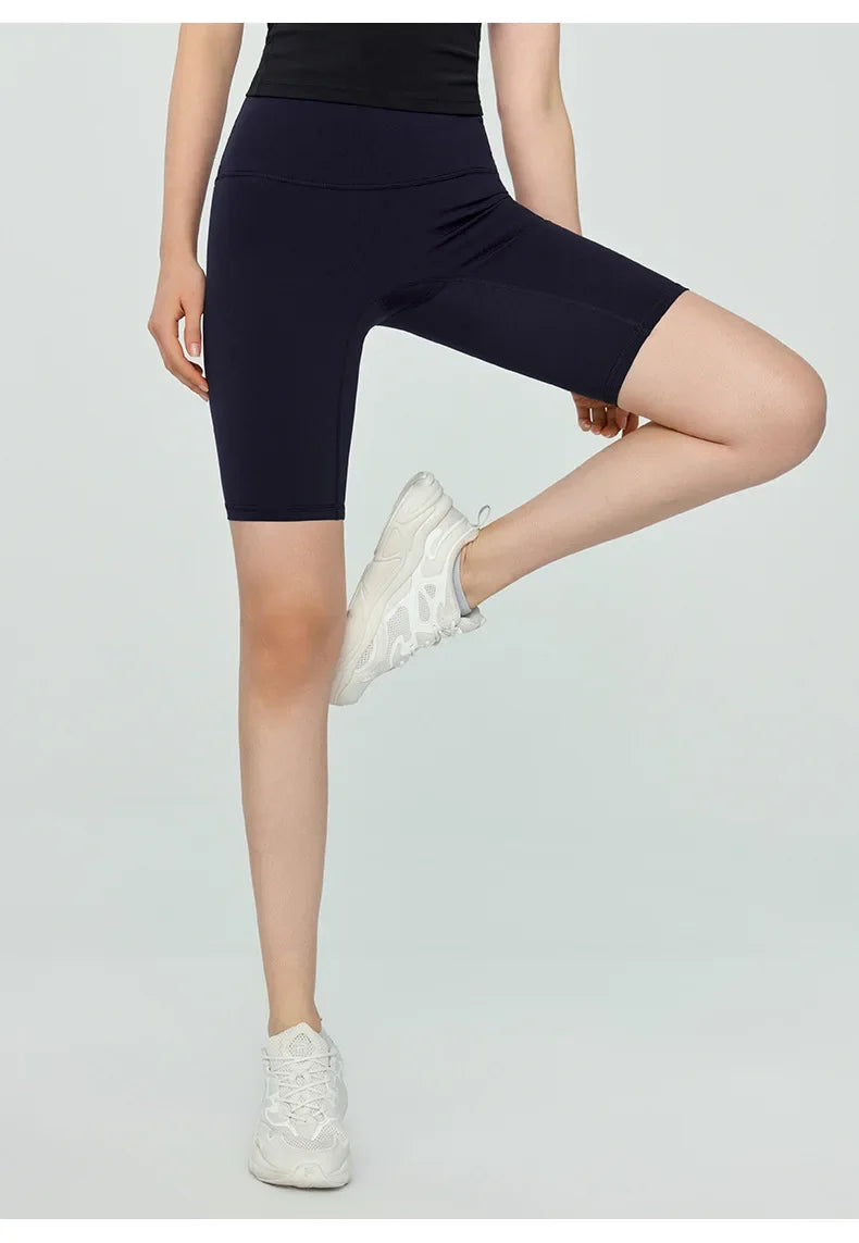 Summer Yoga Shorts Elastic Breathable Tights Leggings Quick Dry Sports Fitness Yoga Cycling Athletic Gym Shorts