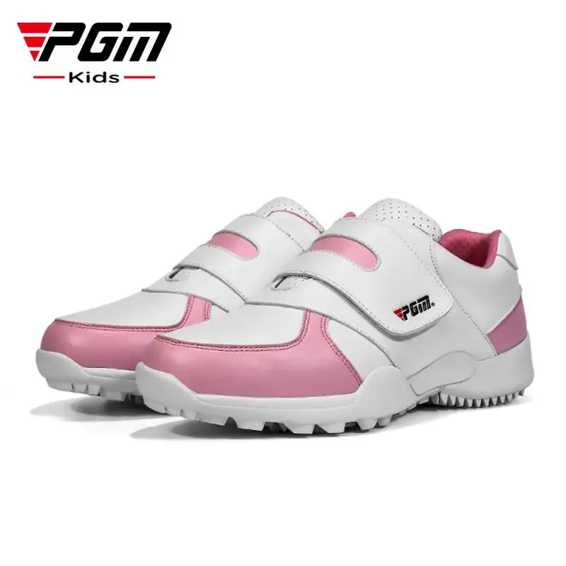 Fashion Sports Shoes Children's Girls /Boys Golf Shoes Anti-slip Leather Outdoor Kids Sneakers