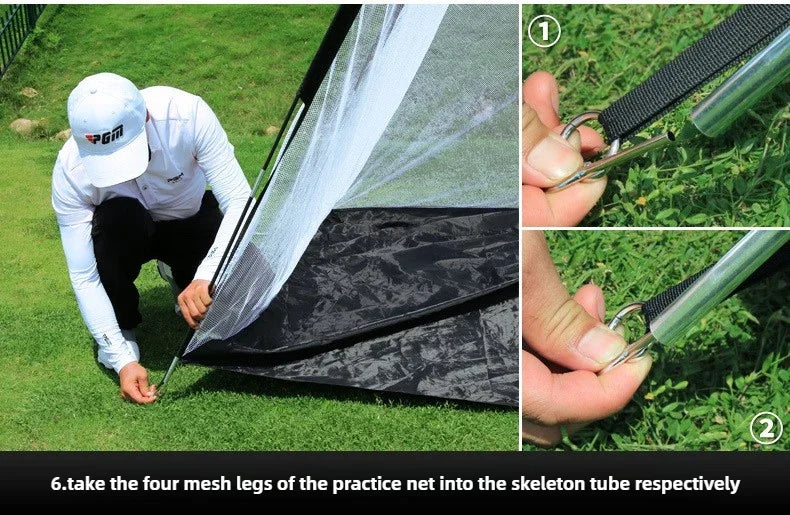 Golf Practice Net with Cutting Rod Hitting Cage Indoor OutdoorGolf Equipment