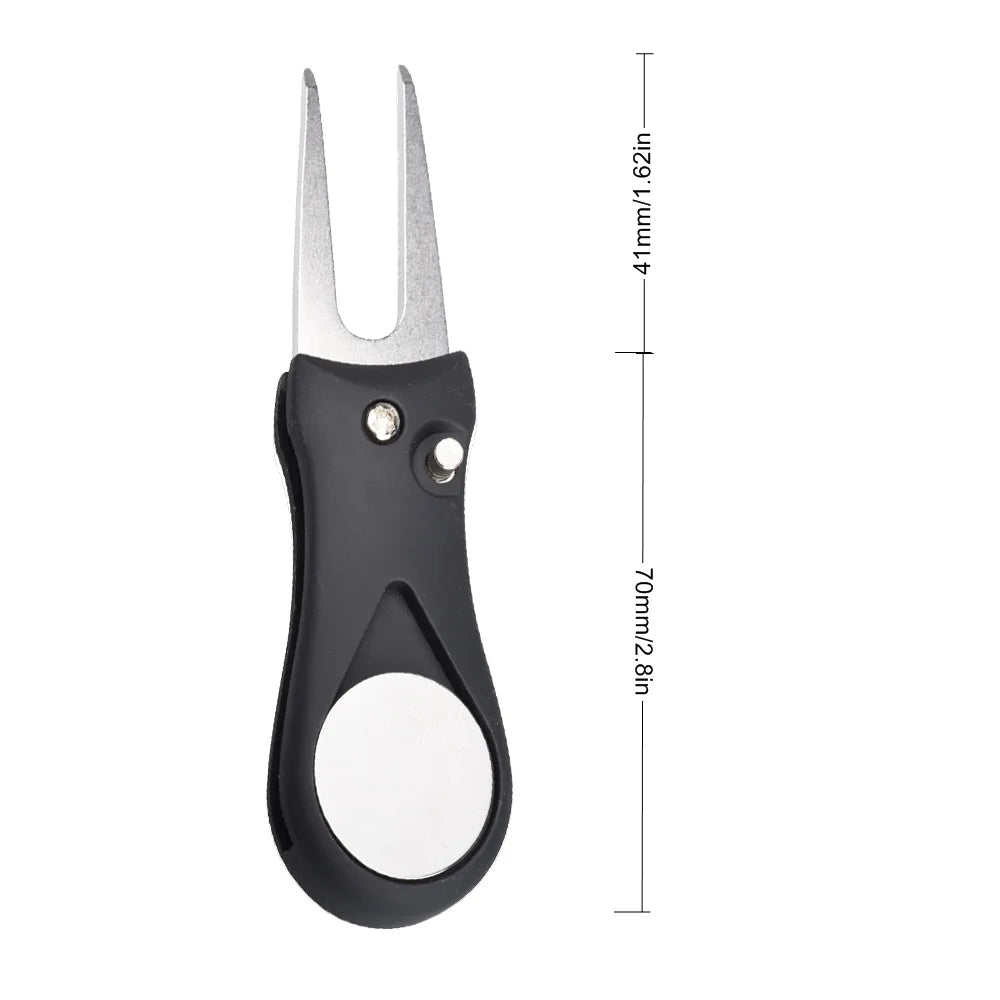 1PCS Foldable Golf Divot Repair Tool Switchblade Pitch Groove Cleaner Golf Marker Golf Accessories