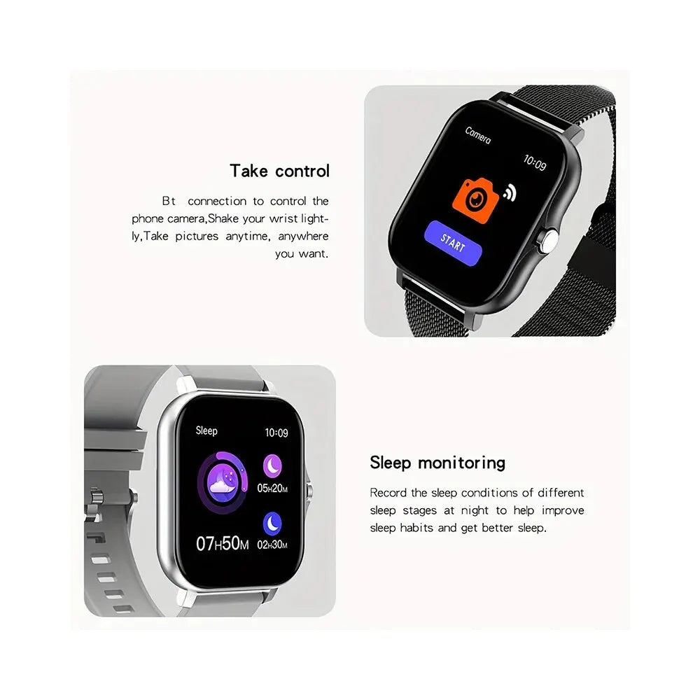 Smart Watch Android Phone 1.44'' Color Bluetooth Call/ Blood Oxygen/Pressure Monitoring Smart Watch