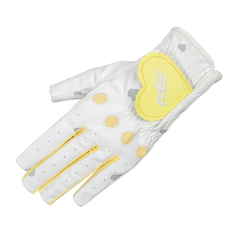 Golf Gloves Lady Fingerless, 1 Pair Fingerless Design Gloves Left and Right Hand.