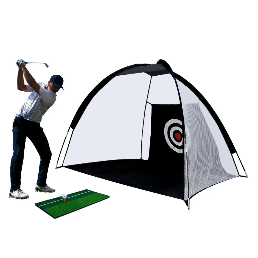 Golf Practice Net Tent Strike Cage Outdoor / Indoor Mesh Mat Golf Training Equipment