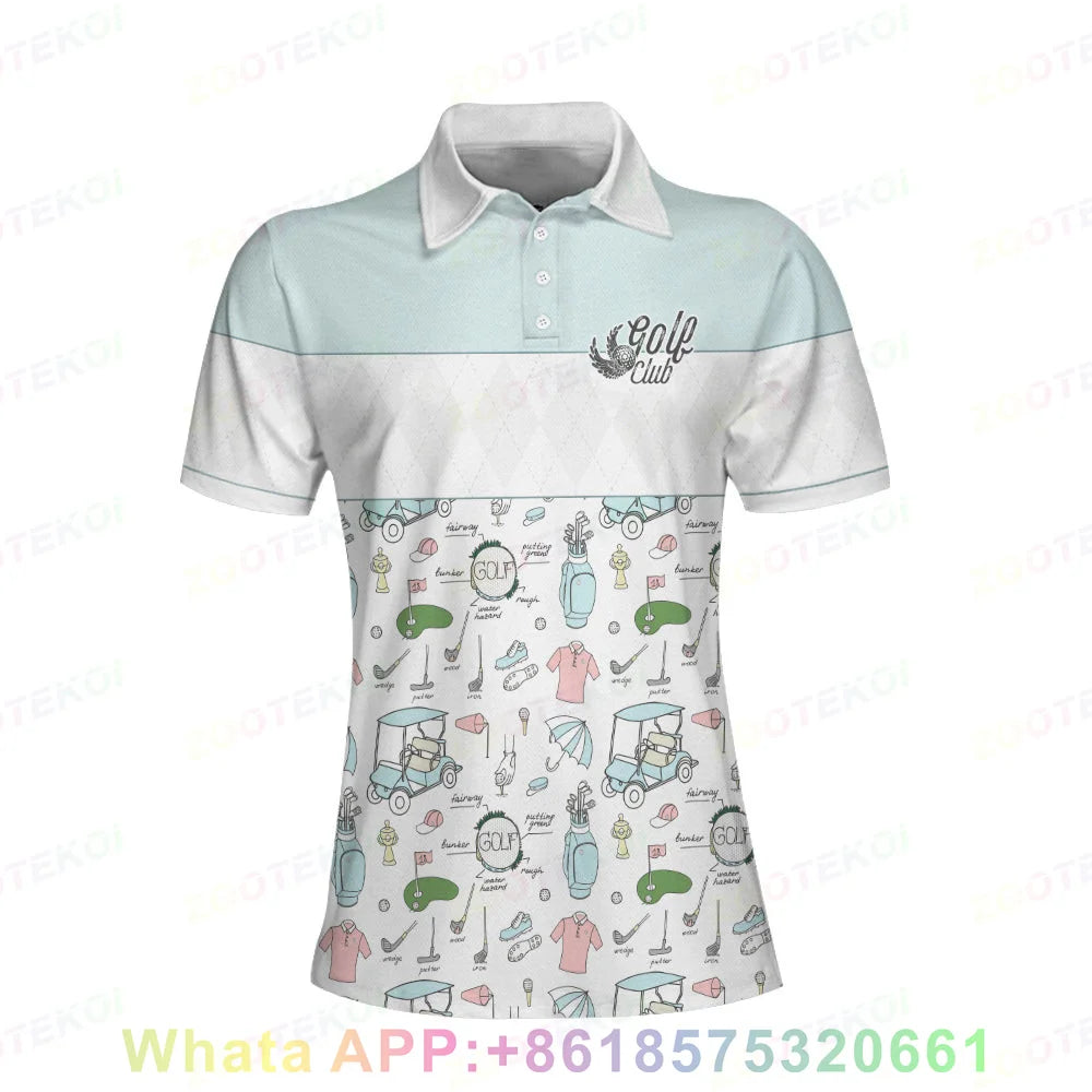 Women Golf T-Shirt Quick-Drying Breathable Polo Shirts Sports Short Sleeved Lapel Buttons Golf T-shirt