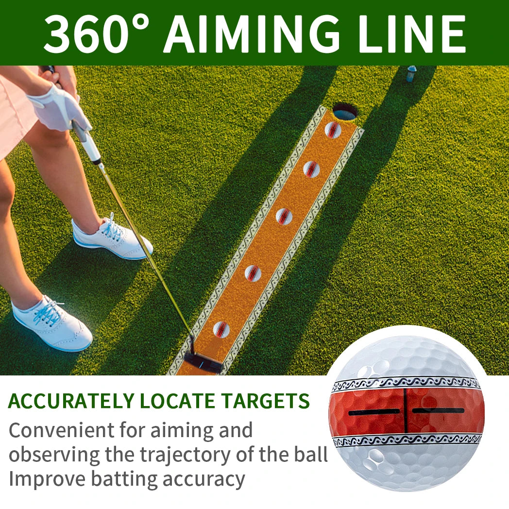 3-Layer Golf Ball, 360 ° Shooting Line, Making your Putt more accurate 12, 24, 36 Pcs