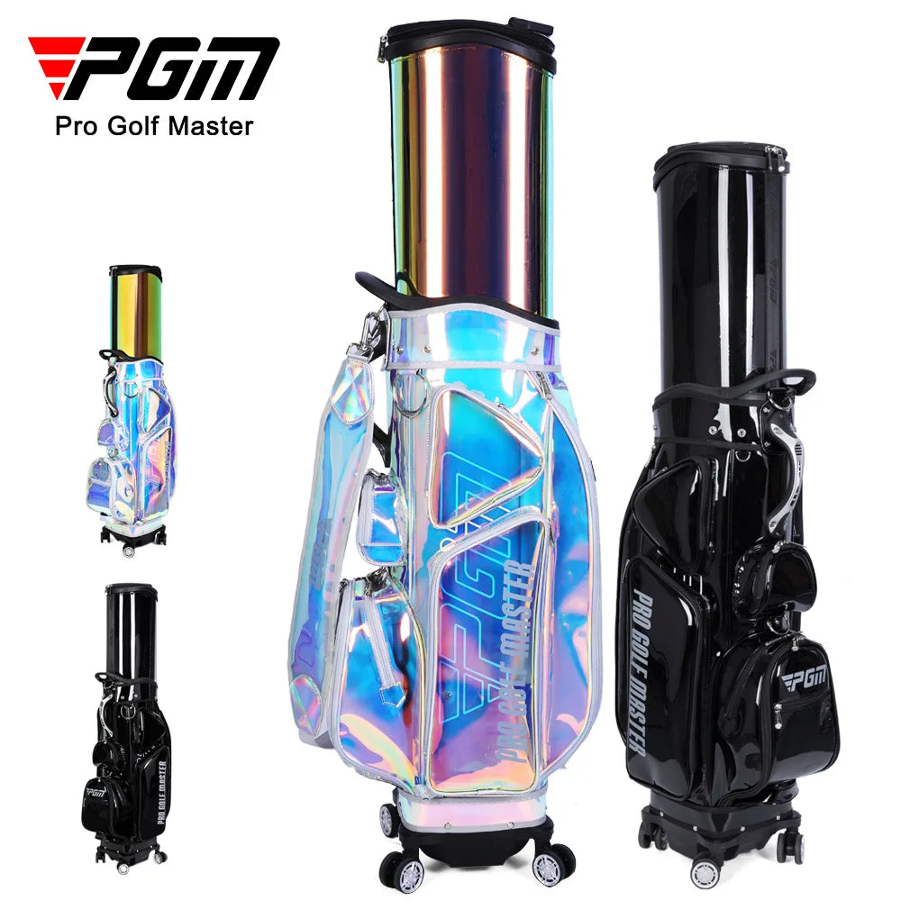 Golf Bag Waterproof Golf Bracket Bag Ladies Colorful Retractable Golf Bag Four Wheel Flat Push Bag