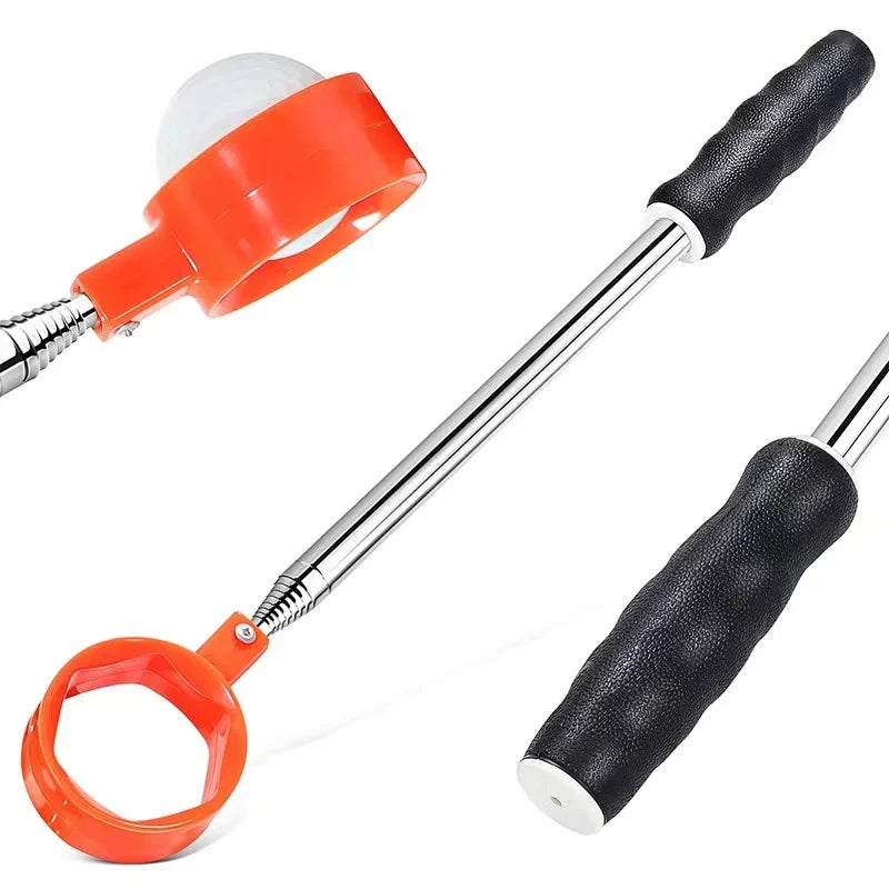 Golf Ball Retriever,9 ft Stainless Telescopic Extendable Golf Ball Pick Up Retriever Grabber