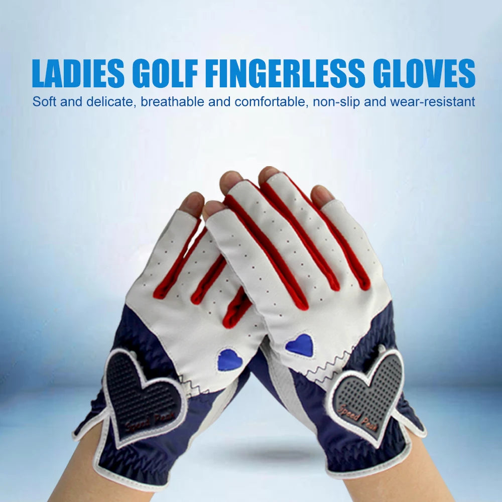 Full Finger Women Golf Gloves Ladies All Weather Grip