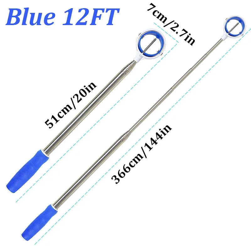 6/9/12FT Golf Ball Retriever Telescope for Water with Spring Release-Ready Head Premium Stainless Steel Ball Retriever Tool