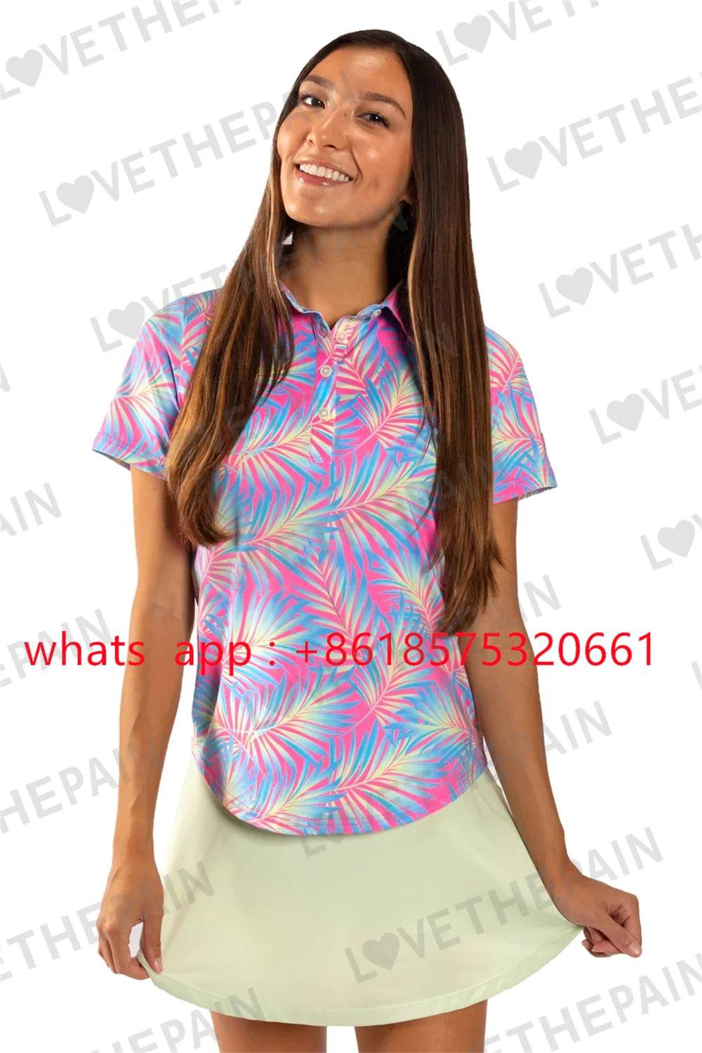 Women Golf Polo Shirt Outdoor Sport T-shirt Short Quick Dry Top  Casual Fashion Lapel Buttons Shirt