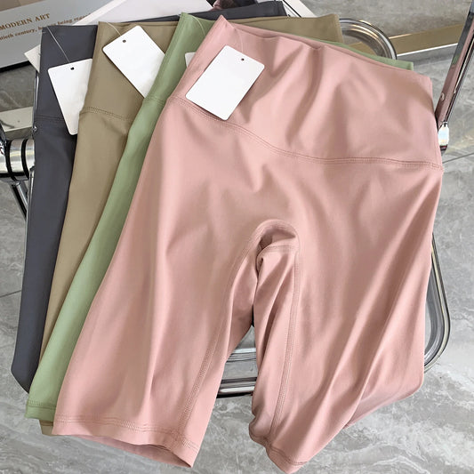 Summer Yoga Shorts Elastic Breathable Tights Leggings Quick Dry Sports Fitness Yoga Cycling Athletic Gym Shorts