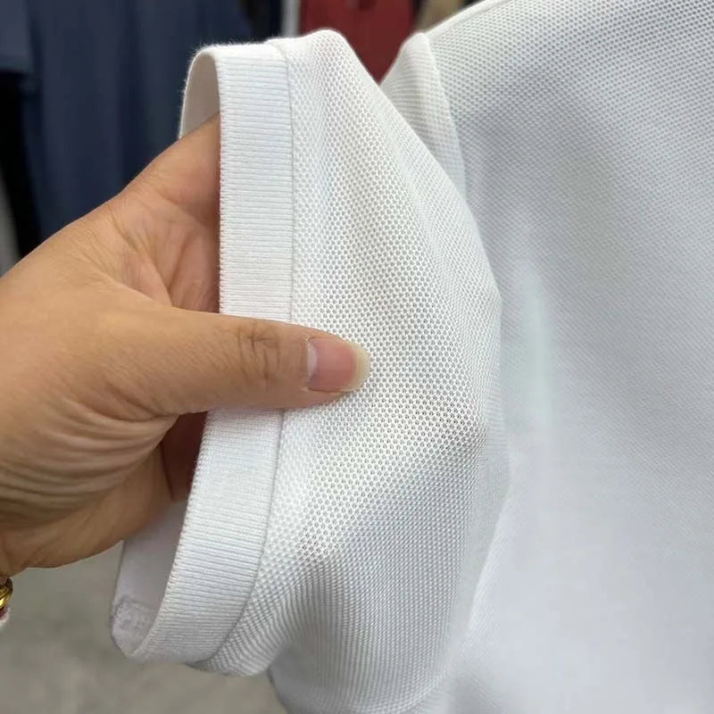 Luxury embroidered POLO Shirt Short Sleeved Men's T-shirt High Quality Clothing