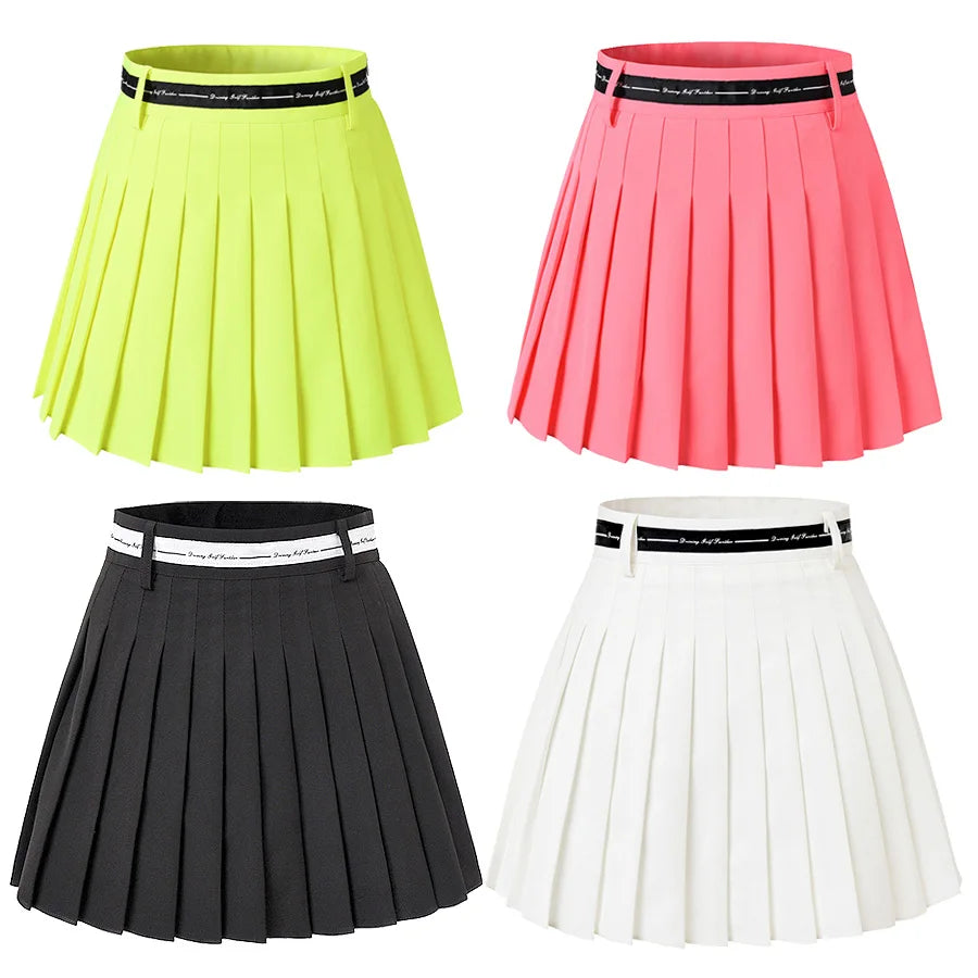 Golf Skort Women Pleated Skirt High Waist With Inner Shorts Tennis Skirts Sports Skort