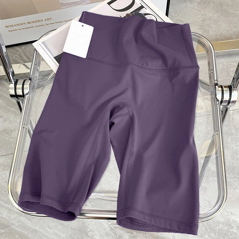 Summer Yoga Shorts Elastic Breathable Tights Leggings Quick Dry Sports Fitness Yoga Cycling Athletic Gym Shorts