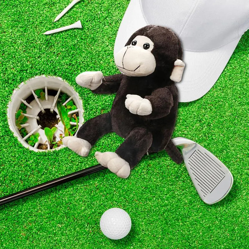 Animal Golf Head Covers Plush Monkey Shape Golf Driver Head Cover