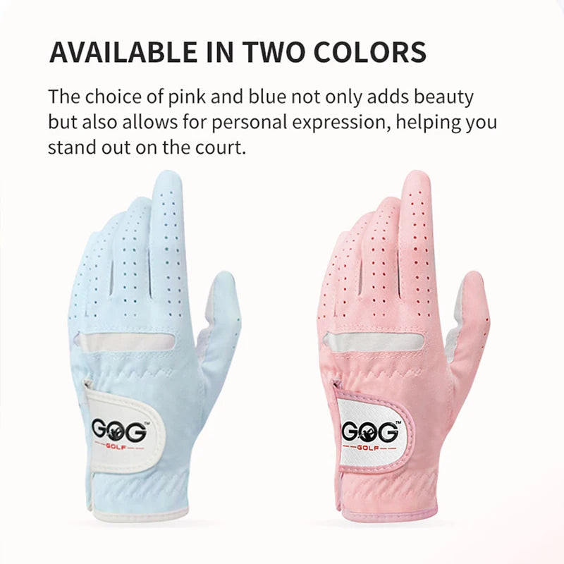 Golf Gloves Professional Breathable soft Fabric For Women Left And Right Hand