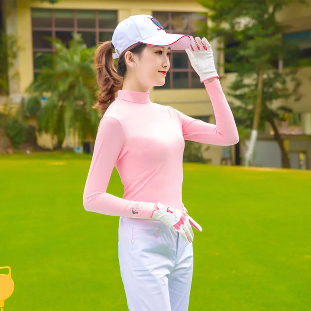 Golf Wear Long Sleeved Collar Wind And Sun Protection Sports Women’s Clothing Golf Active Wear