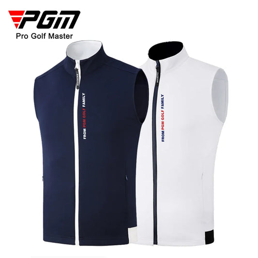 Men's Golf Vest Warm/ Stand Collar Vests Golf Clothing Mens