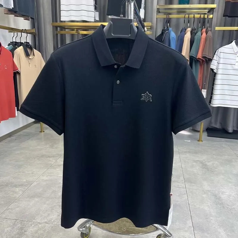 Luxury embroidered POLO Shirt Short Sleeved Men's T-shirt High Quality Clothing