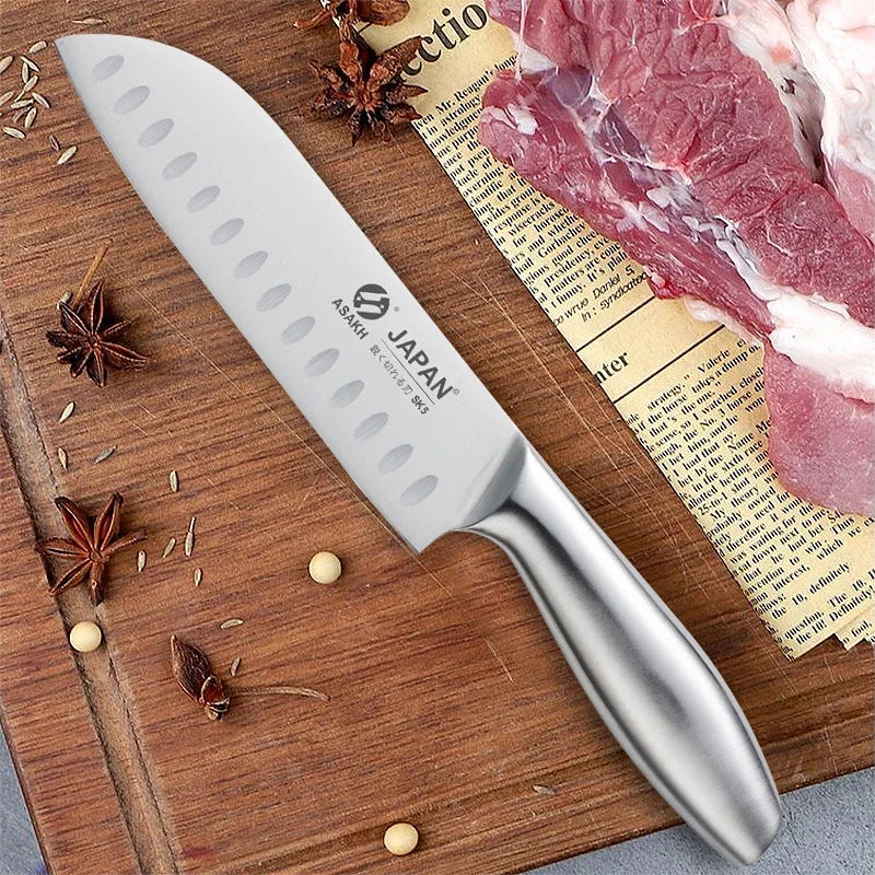 Stainless Steel Kitchen Meat Cleaver Set Hollow Handle Chef's Knives