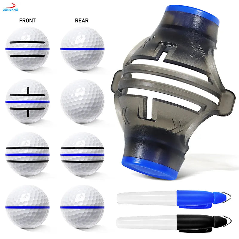 3-Line Golf Ball Line Marker 360 Degree Rotation Drawing Tool