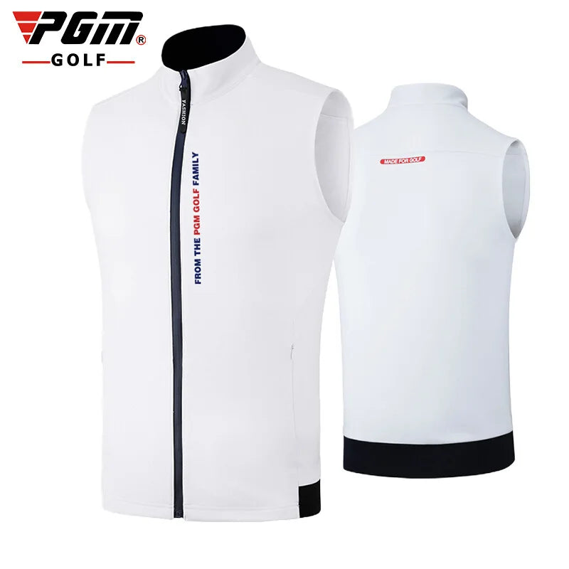 Men's Golf Vest Warm/ Stand Collar Vests Golf Clothing Mens