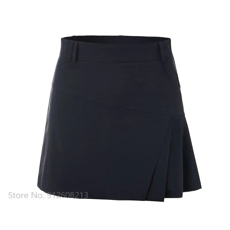 Golf Skirt / Skort Ladies Anti-Exposure Golf Pencil Skirt Womens High Waist Sports Skort Pleated