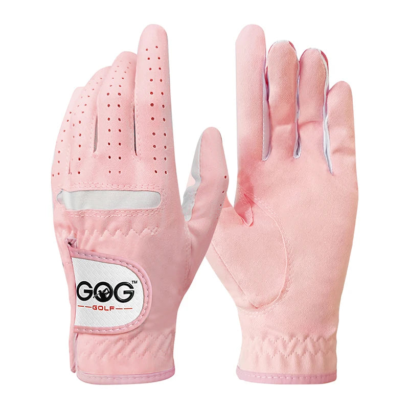 Golf Gloves Professional Breathable soft Fabric For Women Left And Right Hand