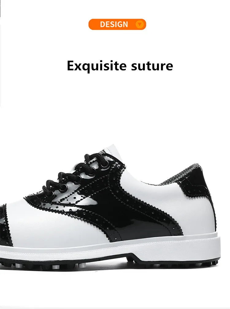 High quality Patten Leather Golf Shoes Men Luxury Brand Golf Shoes With Spikes Sports Shoes Mens