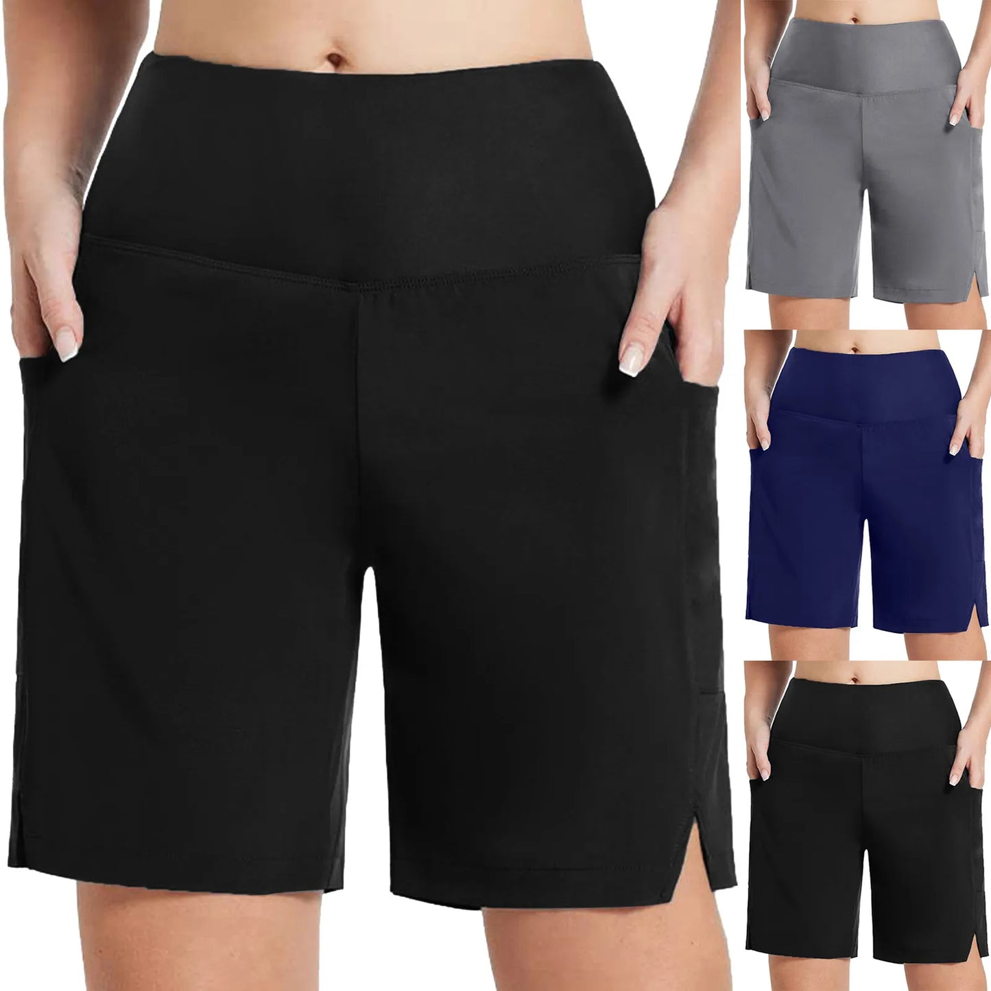 Women Golf Shorts High Waist Bottoms Tummy Control