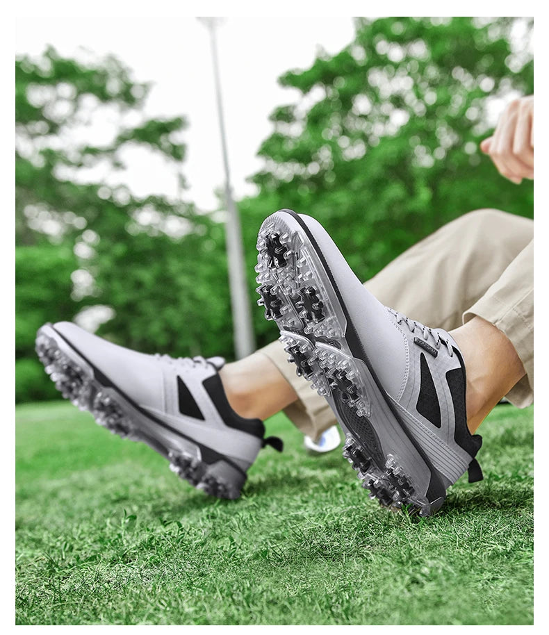 Waterproof Golf Shoes Mens High Quality Leather Professional Outdoor Golfing Sneakers