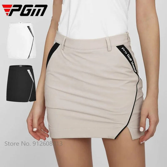 Ladies Split Golf Pencil Skirt, Quick-Dry, Golf-Skort, High-Waisted, Breathable, With Inner Shorts.