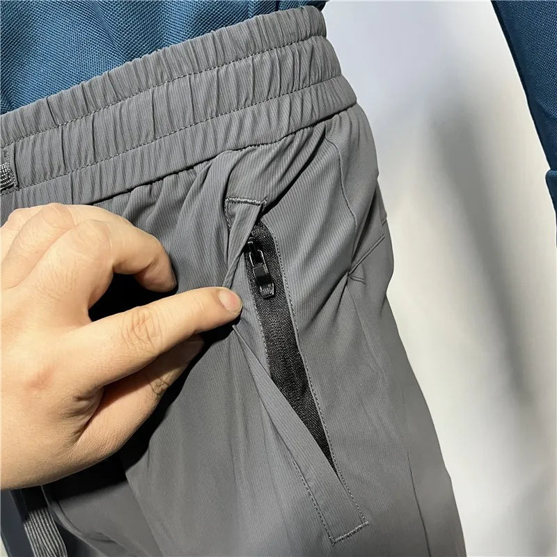 Top Quality Men's Golf Pants Summer Ice Silk Ultra Thin Elastic Golf Trousers Outdoors Male Light Soft Sports Golf Pants