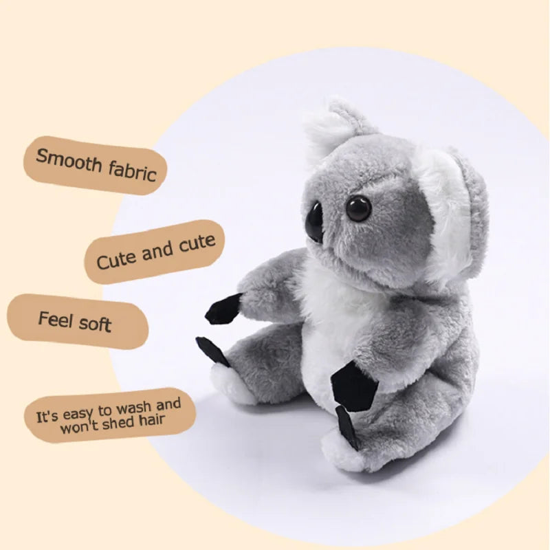 Animal Koala Golf Club Head Covers for Driver Head Cover Protector Plush Koala Golf Accessories Gray