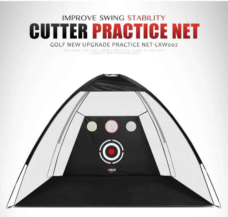 Golf Practice Net with Cutting Rod Hitting Cage Indoor OutdoorGolf Equipment