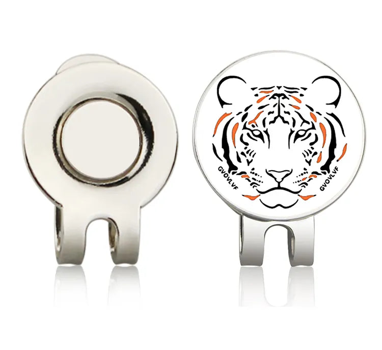 Tiger Pattern Magnetic Golf-Ball Marker.