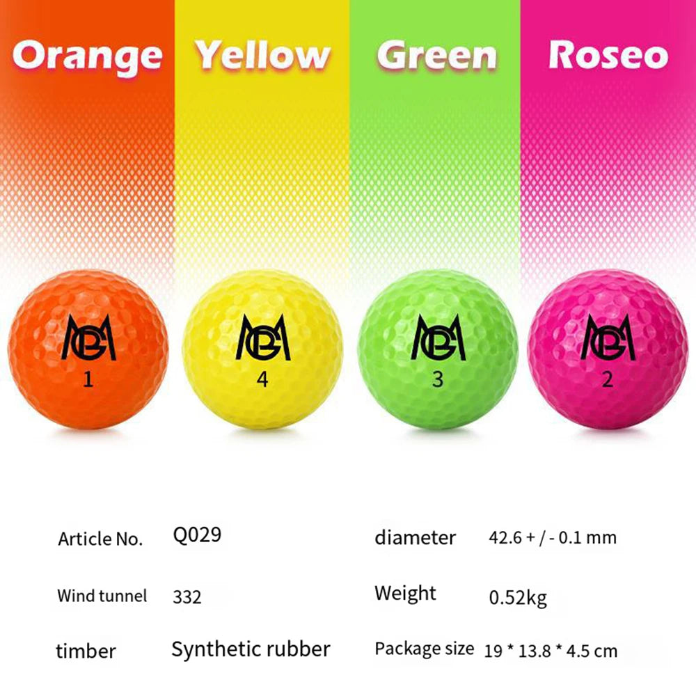 12pcs/Box Golf Balls Professional Color Competition Double Layer Practice Game Ball