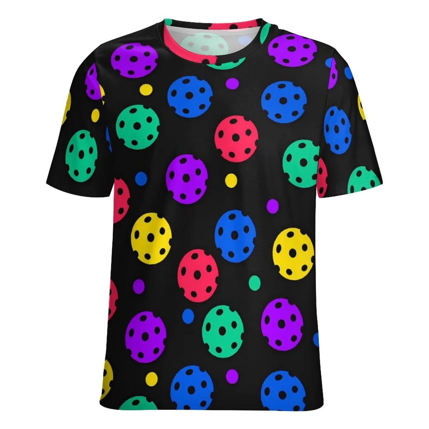 Ball Print T-Shirts Colorful Pickleball Casual Oversized T-Shirt Short Sleeve Female Cute Tee Shirt Summer Custom Clothes