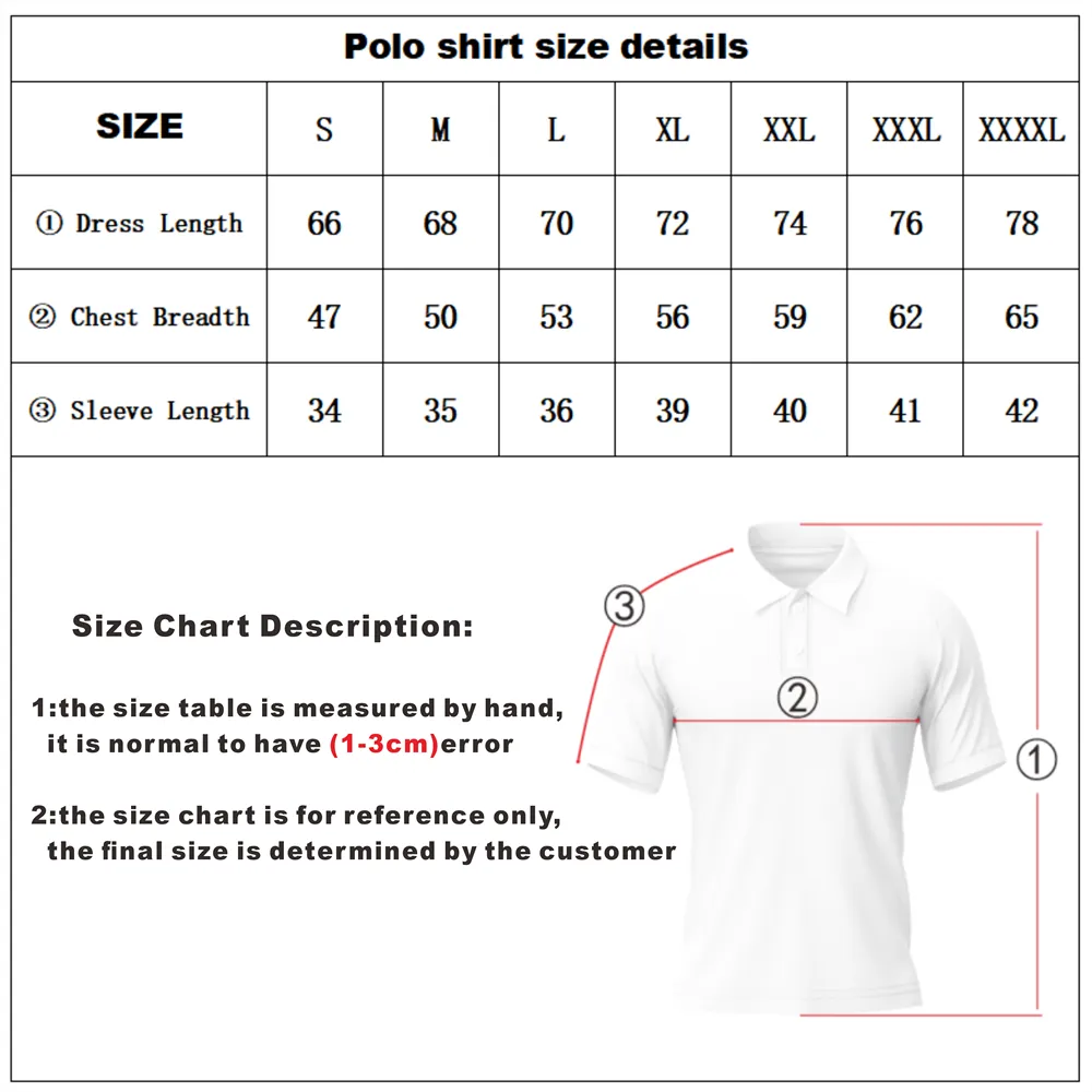 Men Golf Shirts Fashion Polo Shirt Short Sleeves Sports Shirts Casual T-Shirt Quick Dry Breathable